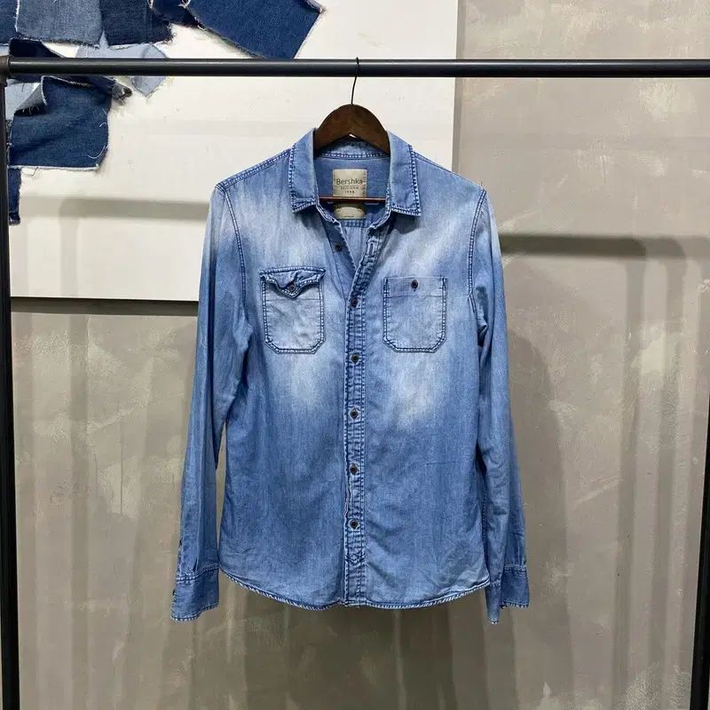 (95) バーシュカ ウェスタン ヴィンテージ ウォッシュ デニム シャツ デニムシャツ