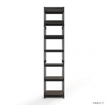 シェルフ7段 幅51cm MK-2257NBK ブラック