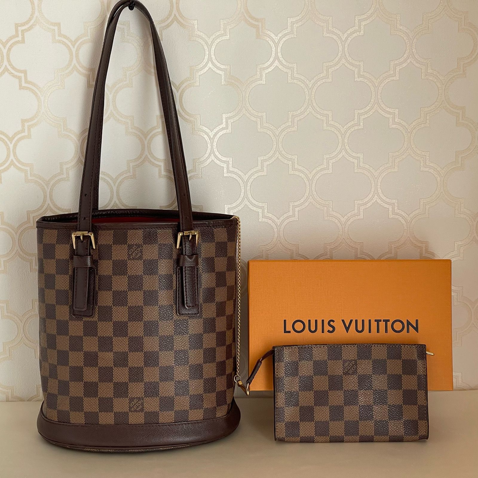 LOUIS VUITTON ルイヴィトン マレ ダミエ ポーチ付き