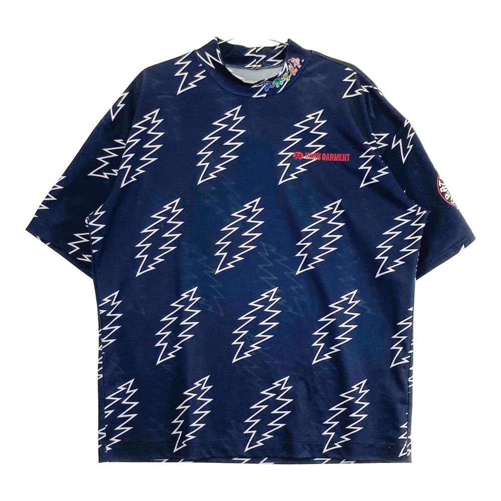 サイズ：48 HORN GMT ホーン ガーメント ×Grateful Dead ハイネック 半袖Tシャツ 総柄 ネイビー系 [240101477076] ゴルフウェア メンズ ストスト サイズ：48 HORN GMT ホーン ガーメント ×Grateful Dead
