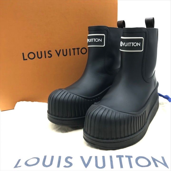 美品 LOUIS VUITTON ルイヴィトン ポーラーライン サイドゴア ブーツ ブラック size37 a4690 - メルカリ