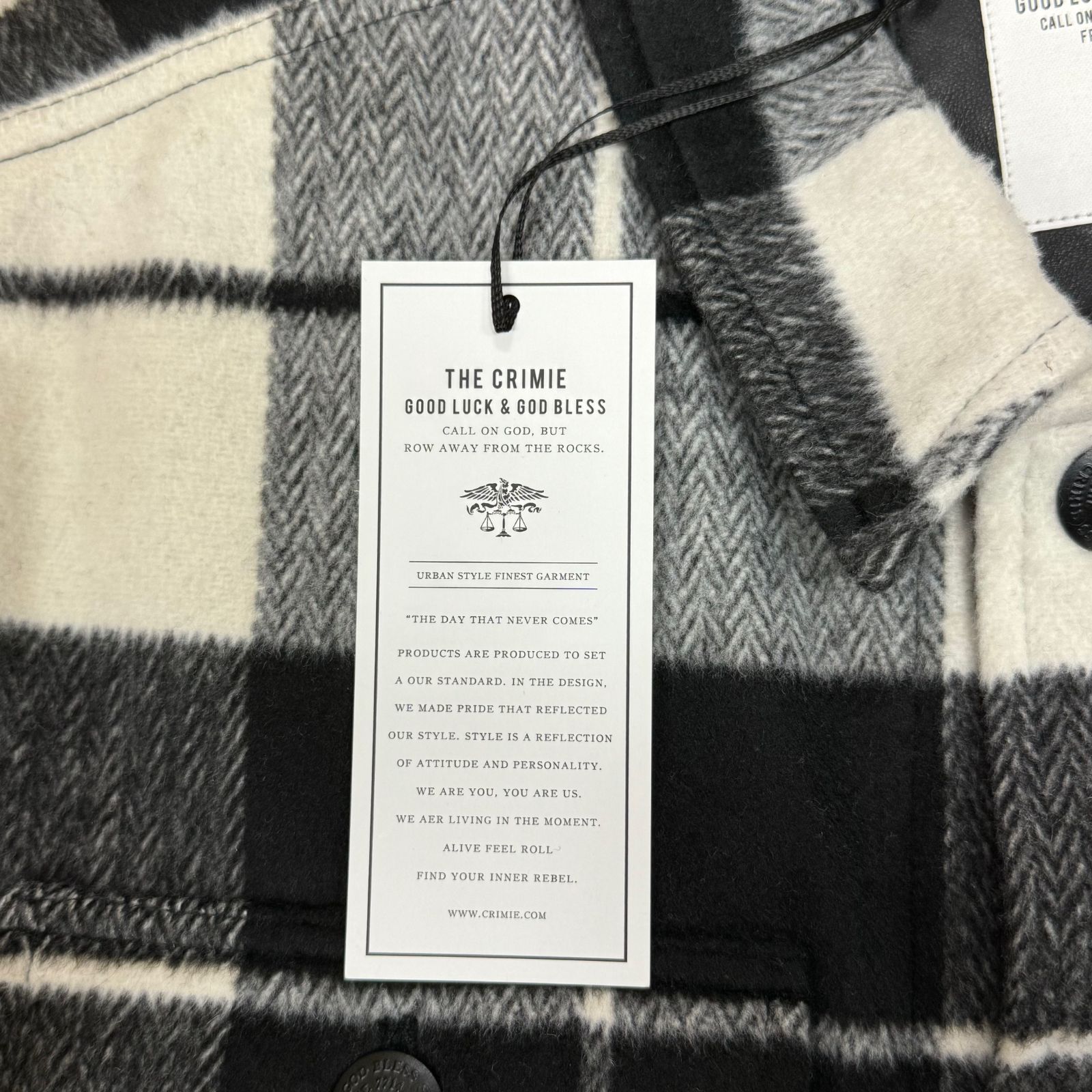 定価42900円 新品 CRIMIE WOOL CHECK SHIRT JACKET CR1-02A5-JK15 