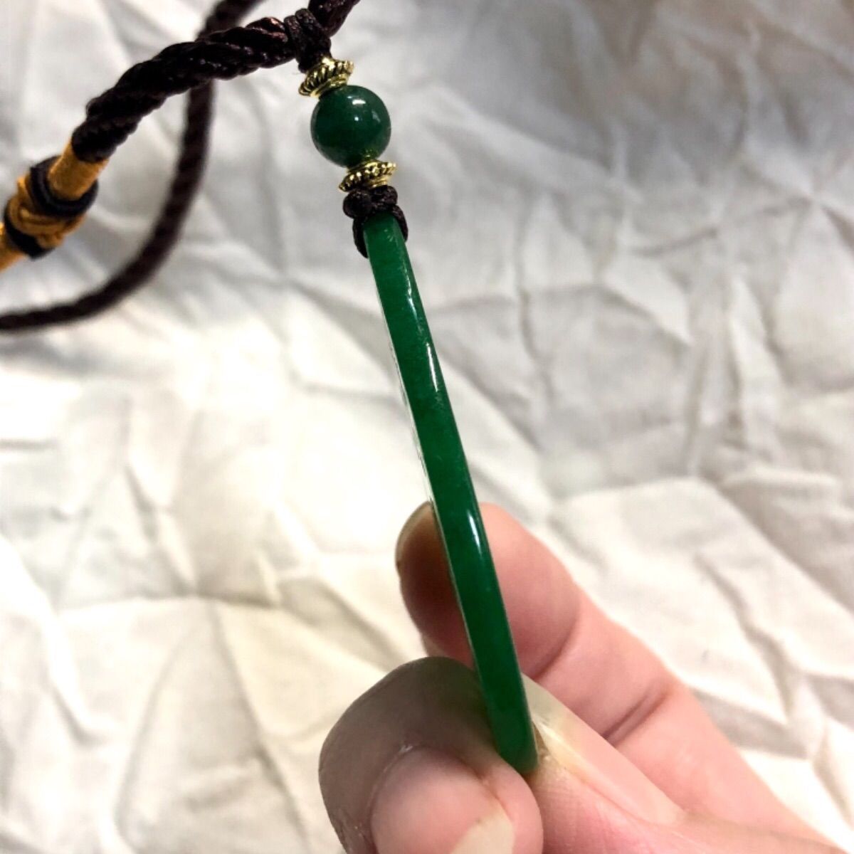 天然石 翡翠 ヒスイ 透かし彫刻 ドロップ ペンダント 古美術 天