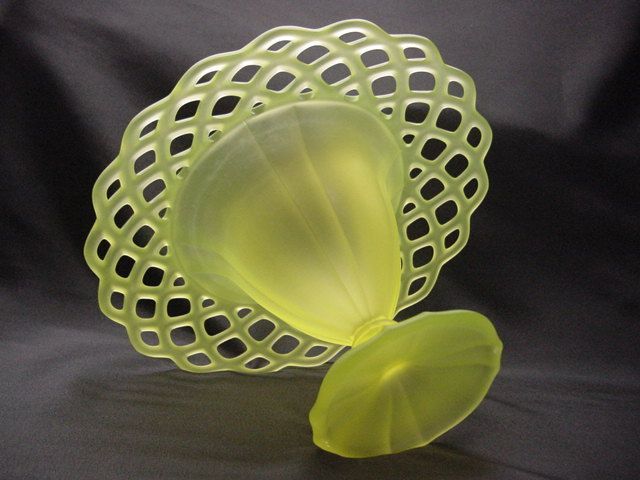 ウランガラス 1920年代後半 アメリカ Tiffin社 カナリア色