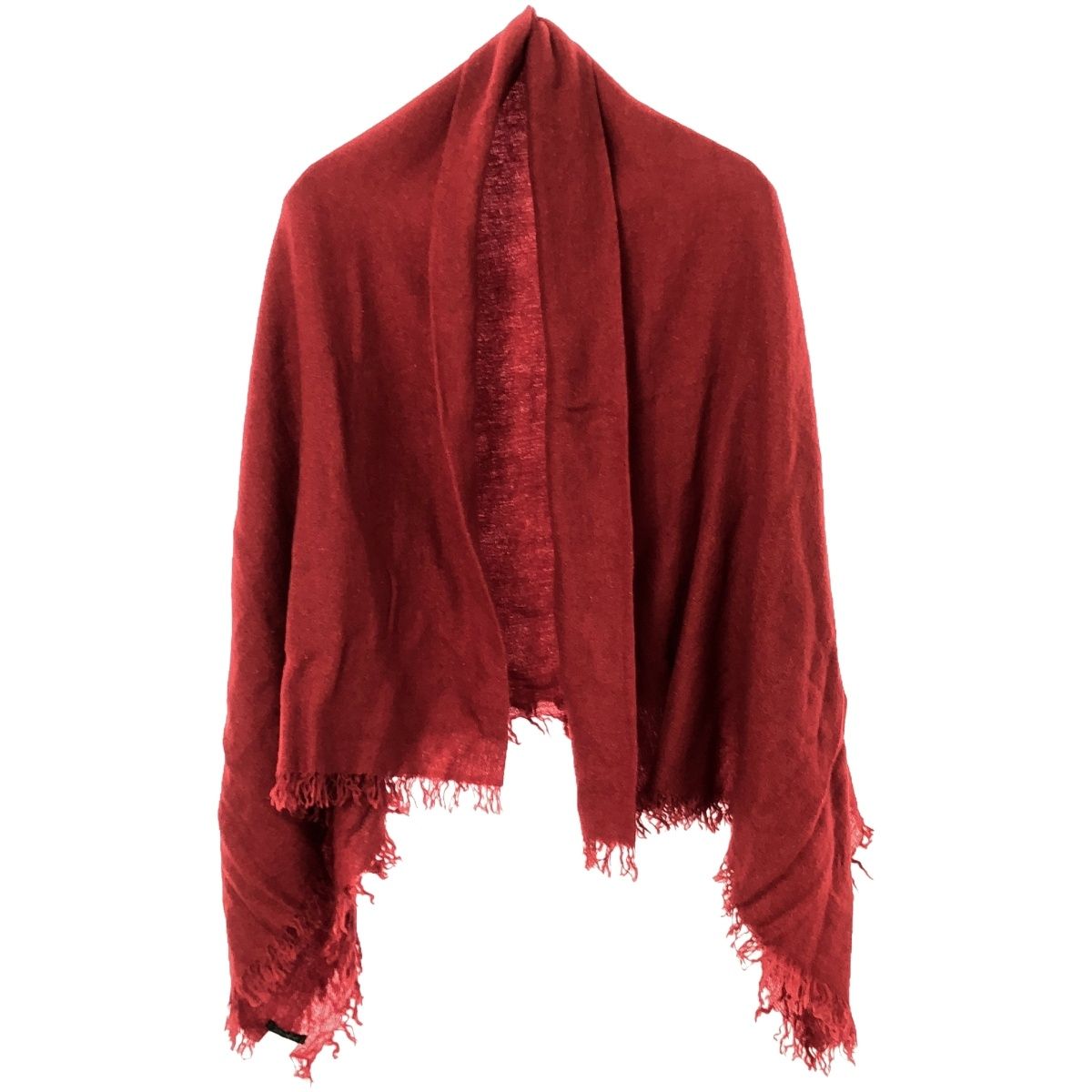 大判サイズ ファリエロサルティ カシミヤシルク ストール 赤 バーガンディ Faliero Sarti ファリエロサルティ カシミヤシルク大判フリンジ