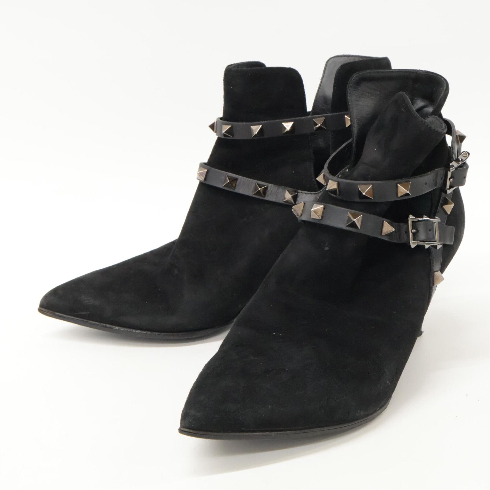 Valentino Garavani ヴァレンティノガラヴァーニ J625 2 スエード スタッズ ポインテッドトゥ ヒール 38