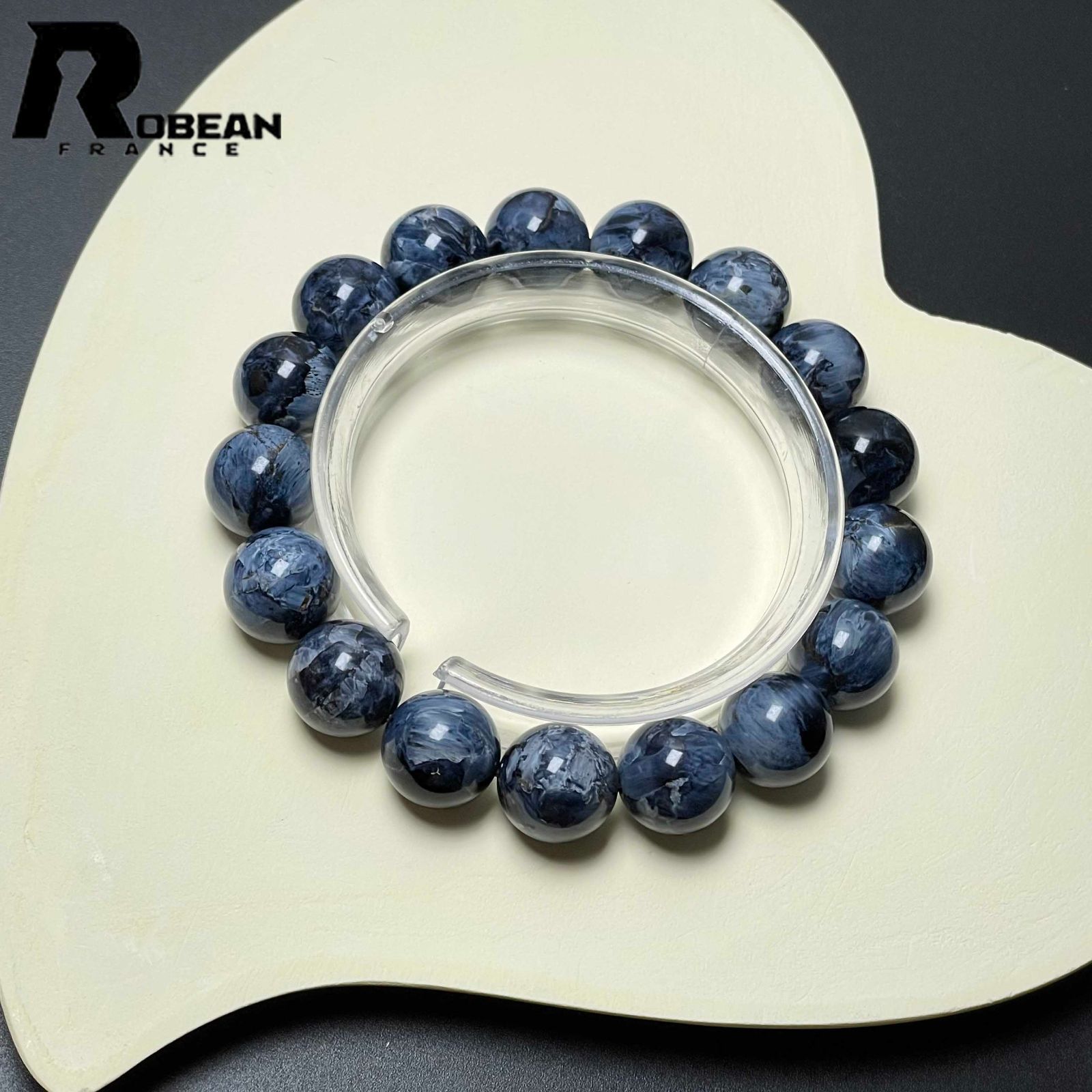 12134】 ピーターサイト 12.7mm ブレスレット 天然石