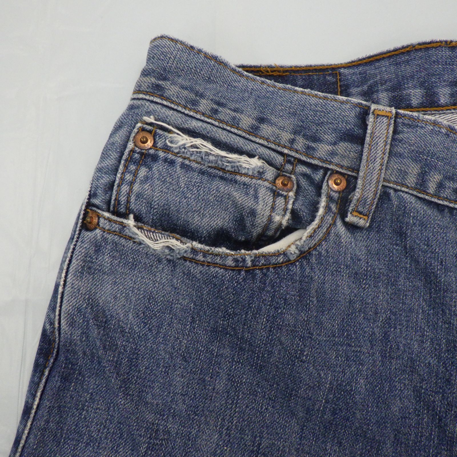 Levi's 505 W34 L34 2002年製 日本製 綿100% Levi\u2019s 505W34×L34 Made in USA Denim Jeans リーバイス 505 ブルーデニム ジーンズ ジーパン  テーパード アメリカ USA 古着