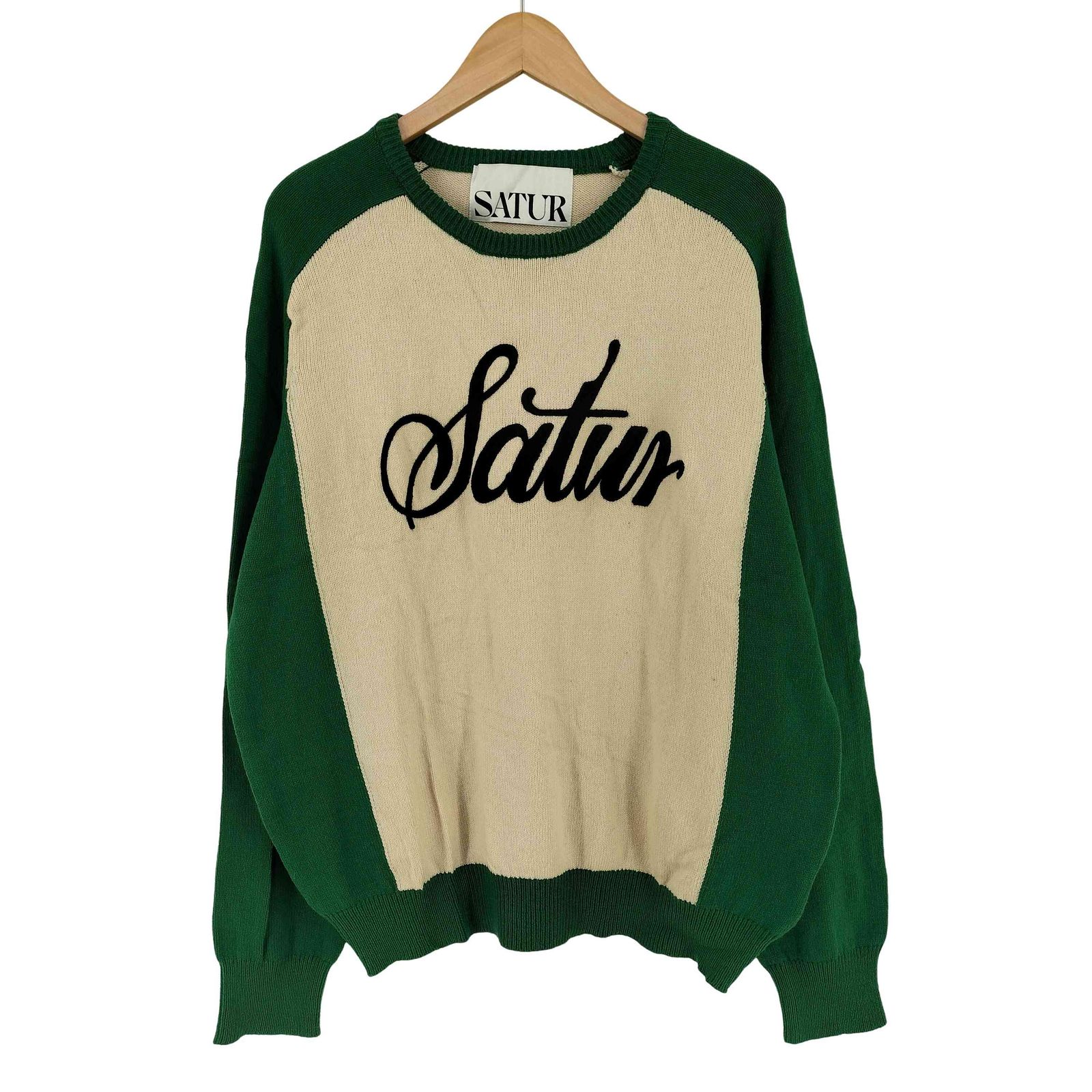 ユーズドフルギ USED古着 {{SATUR}} Retro Chain Embroidery Soft Knit メンズ 表記無 