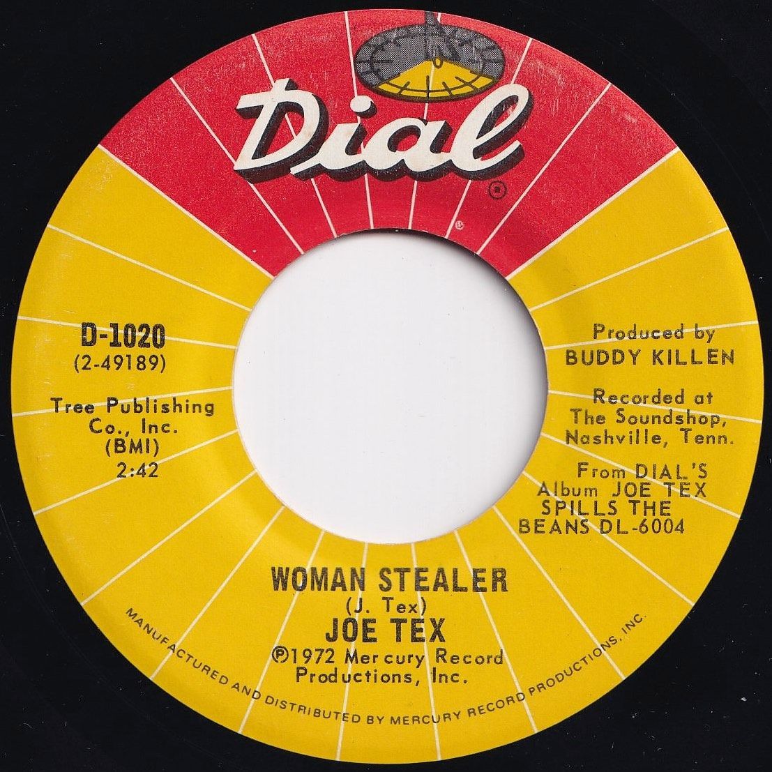 Joe Tex Cat's Got Her Tongue / Woman Stealer Dial US D-1020 207122 SOUL FUNK ソウル ファンク レコード 7インチ 45