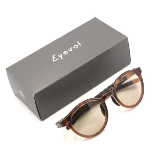 未使用 Eyevol アイヴォル サングラス IOOSS III PKA-DG-MBR イオス3 ボストン 日本製 ピンクアンバー/ダーググレー  50017783