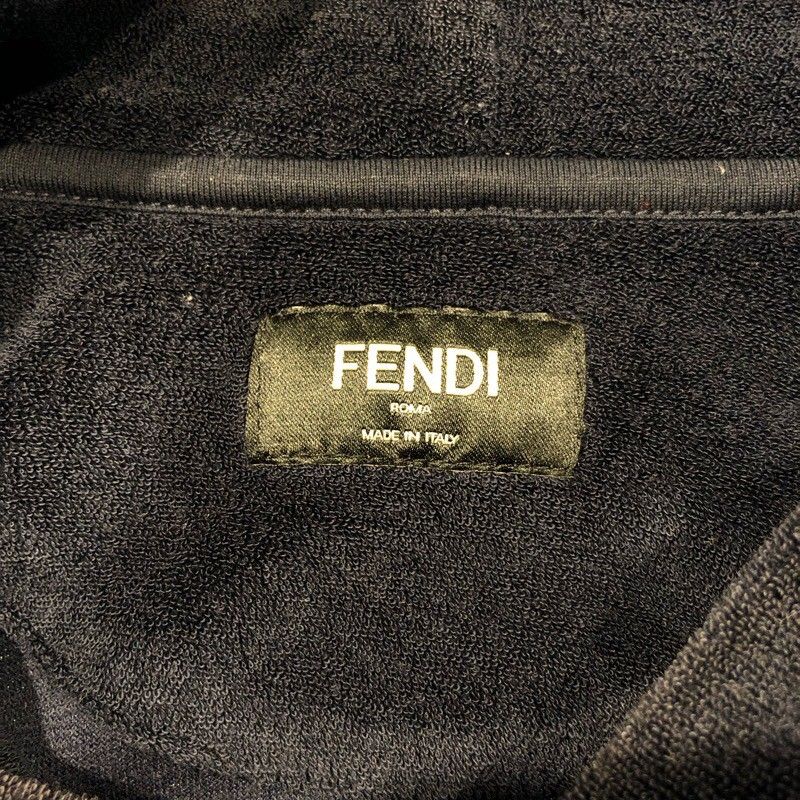 フェンディ FENDI パイルロゴスウェットパーカー FY1102 コットン  