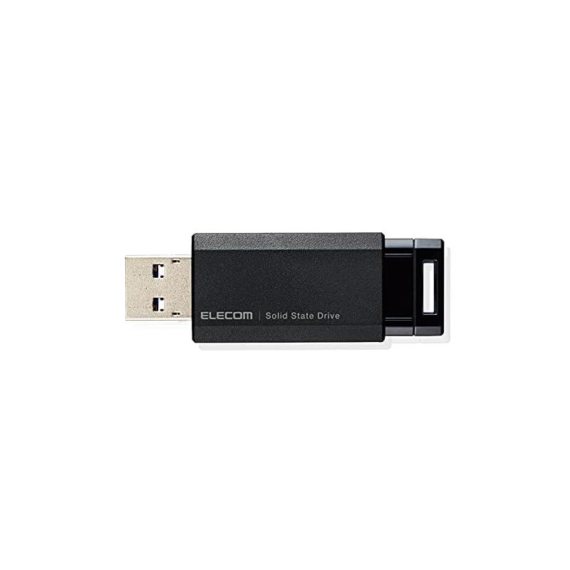 エレコム 外付けSSD 1TB USB3.2 Gen2 PS5|PS4 メーカー動作 済 ノック式 ブラック ESD-EPK1000GBK