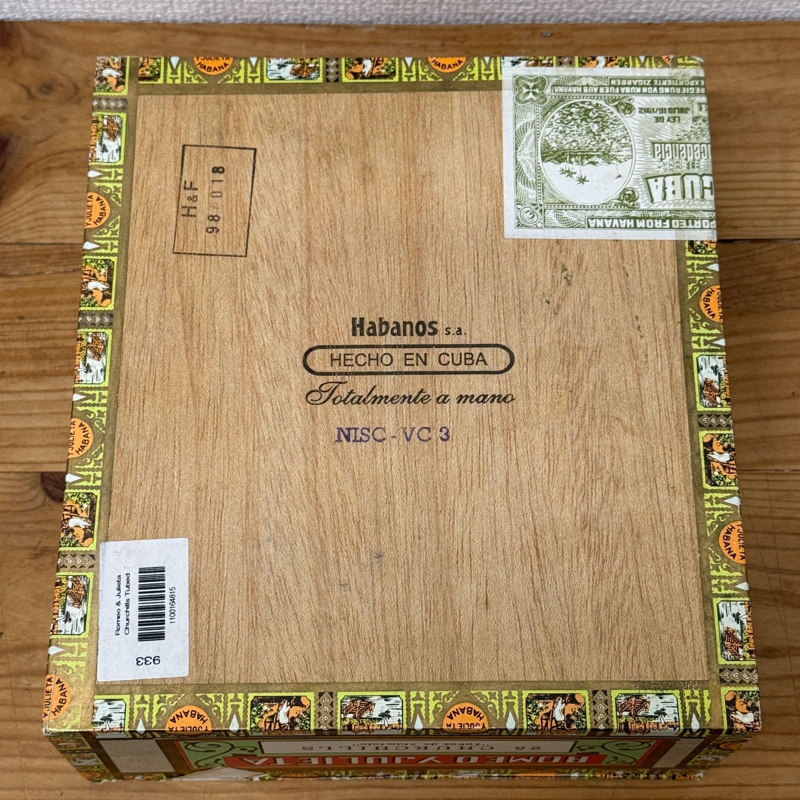 ROMEO Y JULIETA(ロメオ・イ・フリエタ) CUBA HABANA 製 葉巻 木製 空 