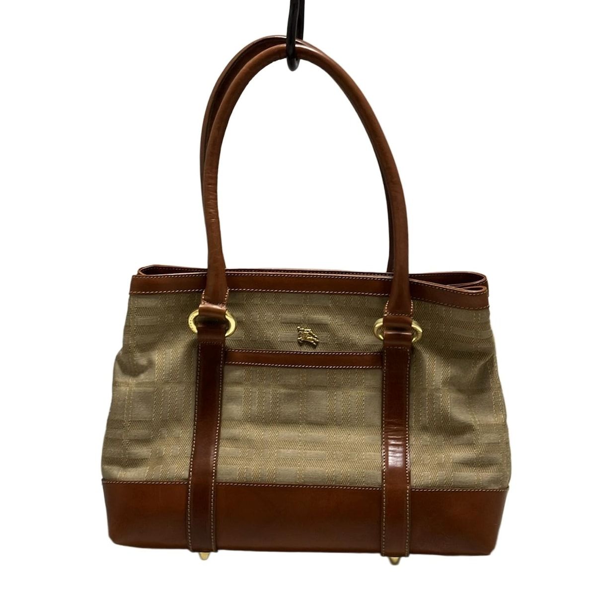 美品 バーバリー Burberry トートバッグ サフィアーノレザー ブラウン 美品 バーバリー Burberry トートバッグ サフィアーノレザー