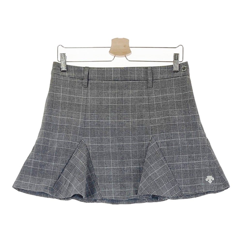 サイズ：L DESCENTE GOLF デサントゴルフ  裏地付スカート グレンチェック柄 グレー系 [240101369396]# ゴルフウェア レディース ストスト