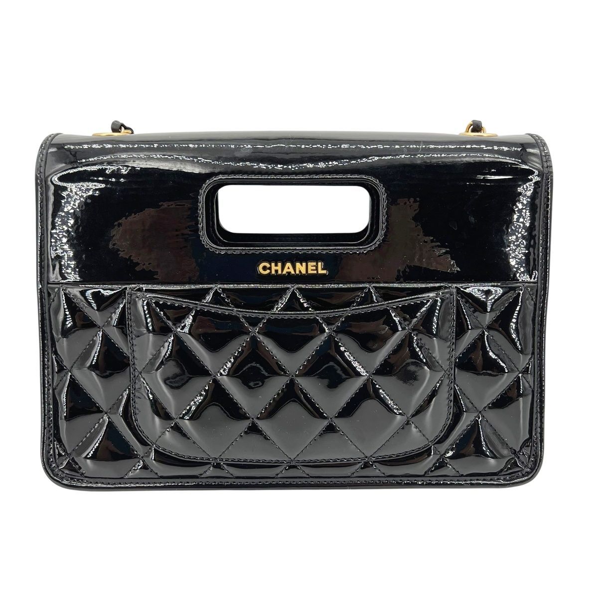 中古】 CHANEL シャネル トップハンドル ミニフラップバッグ AS4025 