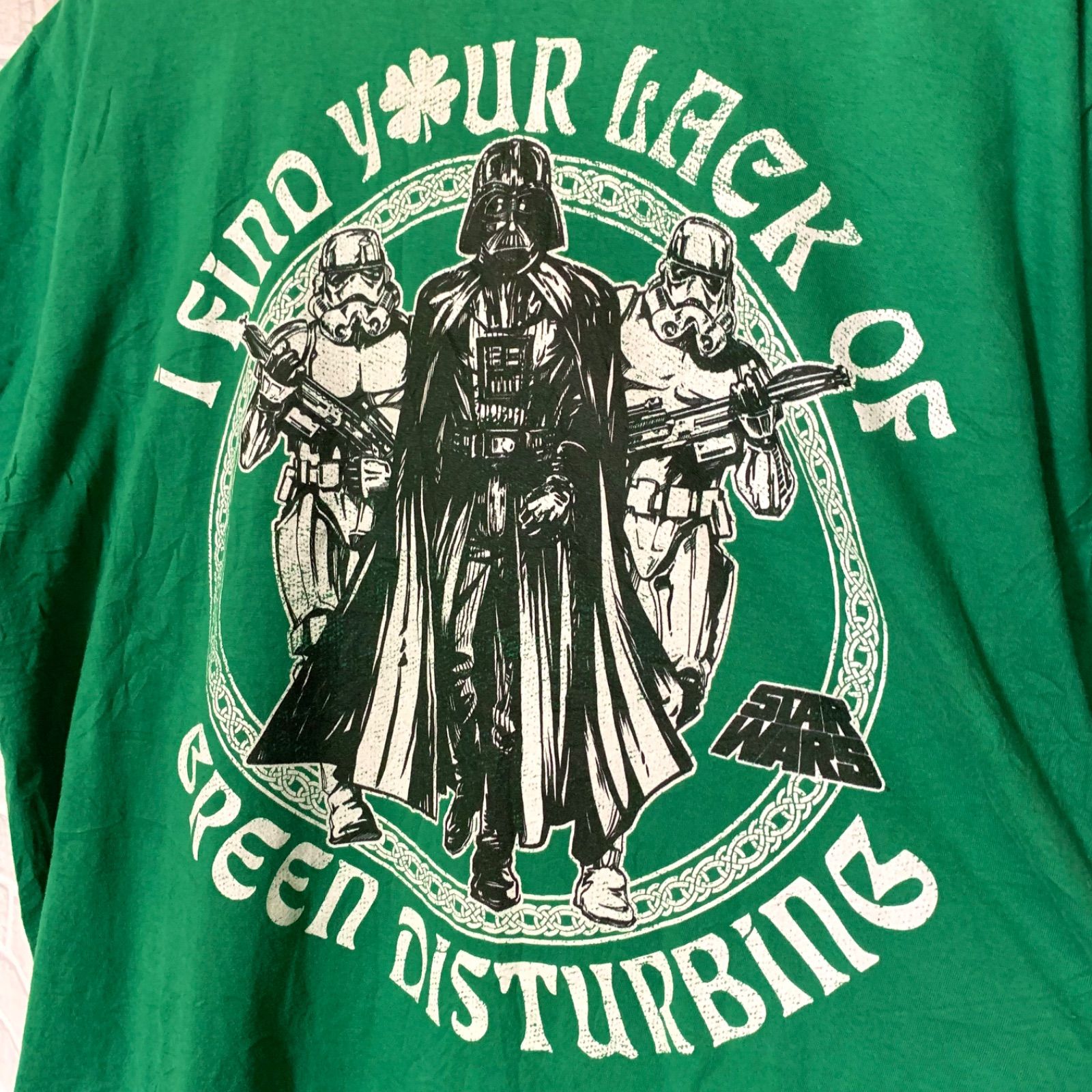 スターウォーズ ダースベイダー 半袖Tシャツ 緑 グリーン L - メルカリ