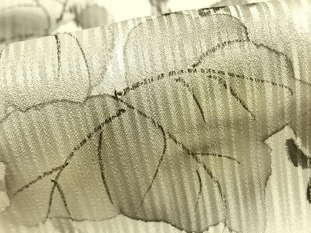 平和屋着物▽訪問着 単衣 手描き 蔦の葉文 正絹 逸品 未