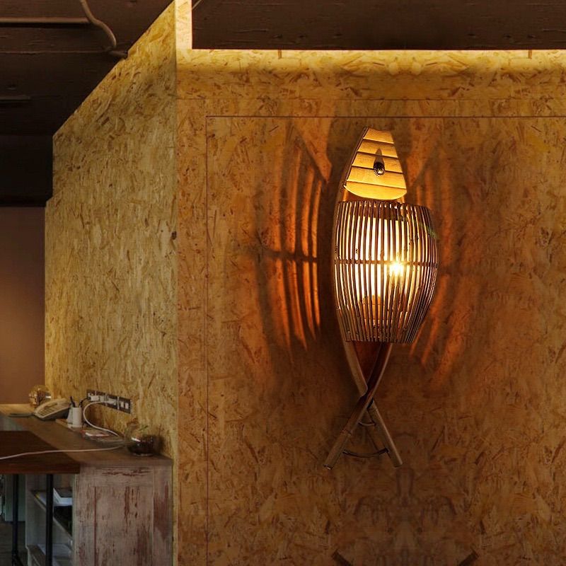 竹製魚型壁掛け灯 竹製魚型壁掛け灯 公式通販