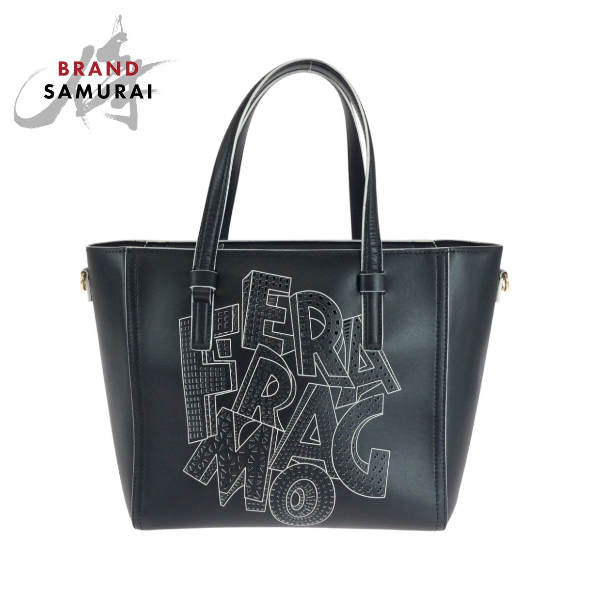 美品 Salvatore Ferragamo サルヴァトーレフェラガモ ボニーレタリング 