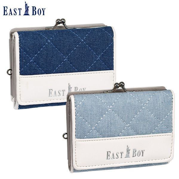 ミニ財布 財布 ミニ財布 三つ折り がま口 EASTBOY イーストボーイ デニム