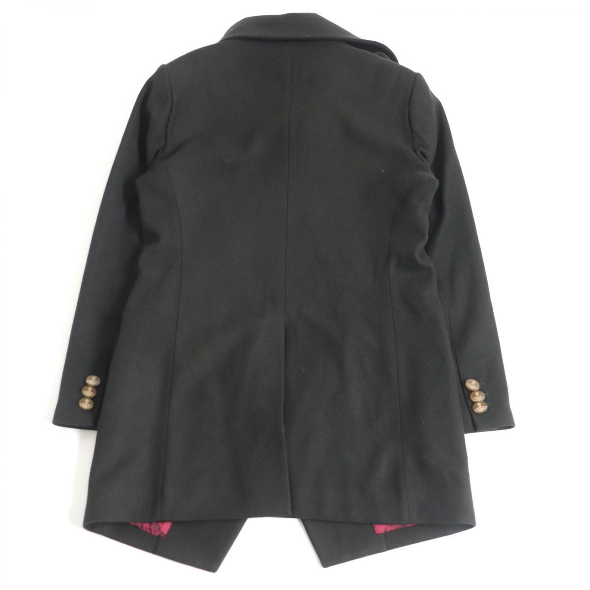 ヴィヴィアンウエストウッドマン　ミントコート　ボタンオーブ　美品　総柄　ウール ヴィヴィアンウエストウッドマン ミントコート ボタンオーブ 美品 美品