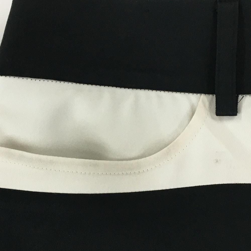 archivioアルチビオ ショートパンツ黒×白 ロゴボーダー柄レディース40 アルチビオ ショートパンツ 黒×白 ボーダー ストレッチ 裏地付