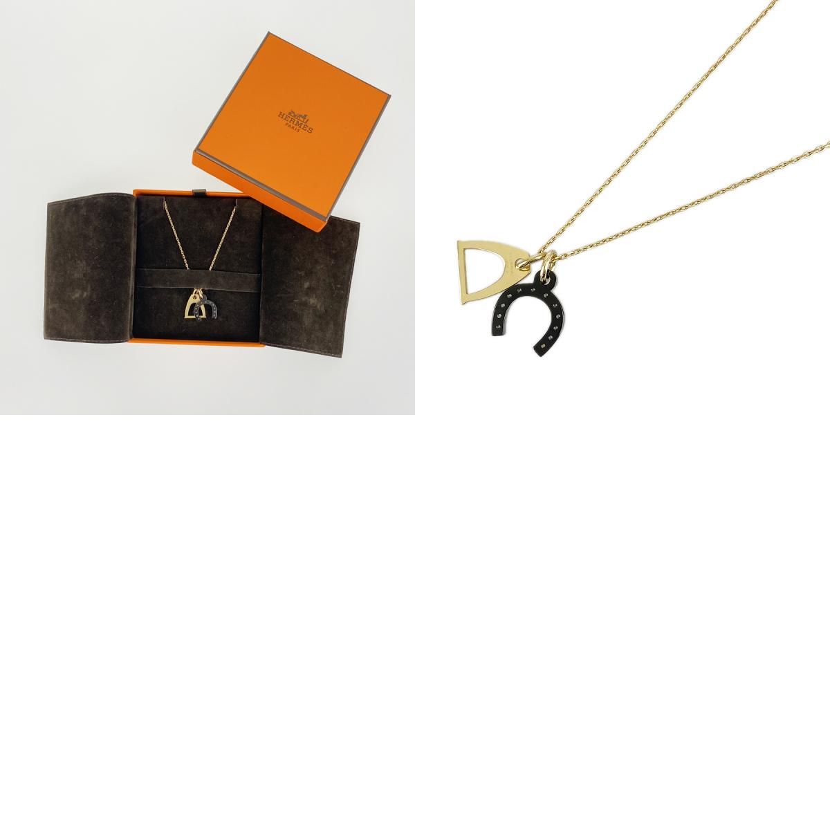 エルメス HERMES ホースシュー ネックレス GP バッファローホーン