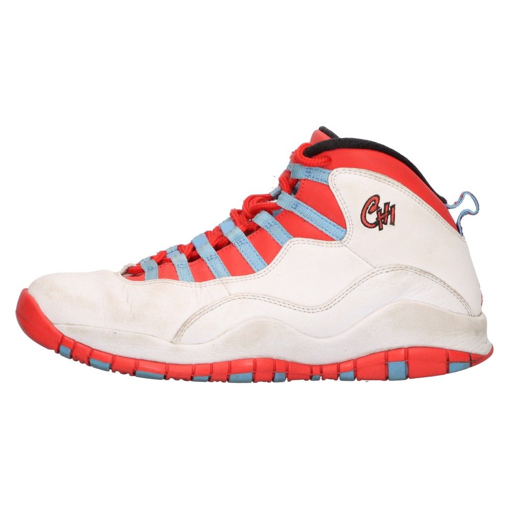 NIKE (ナイキ) AIR JORDAN 10 RETRO CHICAGO エアジョーダン1 レトロ シカゴ ハイカットスニーカー ホワイト/レッド US9/27cm 310805-114