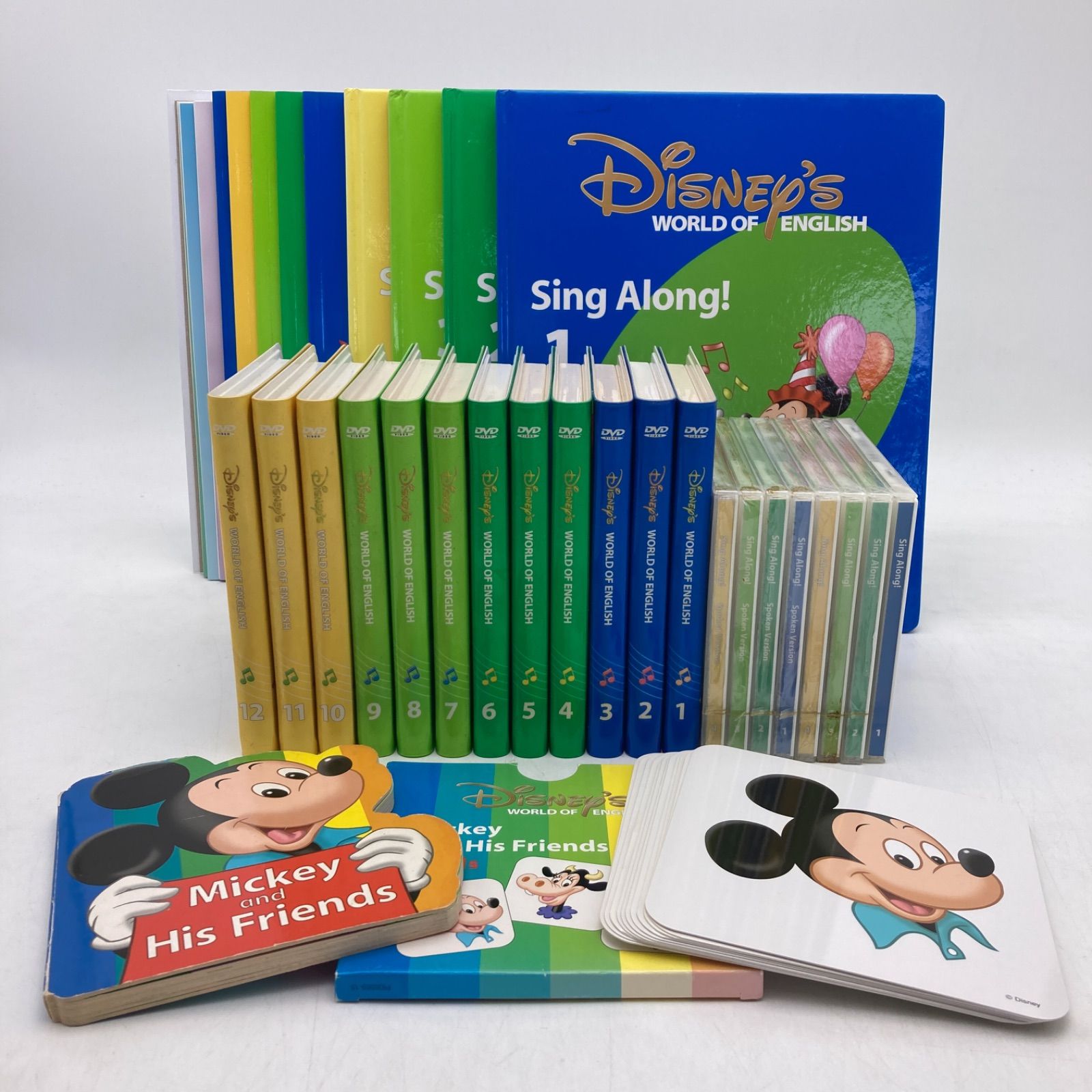 2012年 シングアロングセット DVD12枚 旧子役 絵本＆CD 字幕あり ディズニー英語システム DWE Disney ワールドファミリー 307226