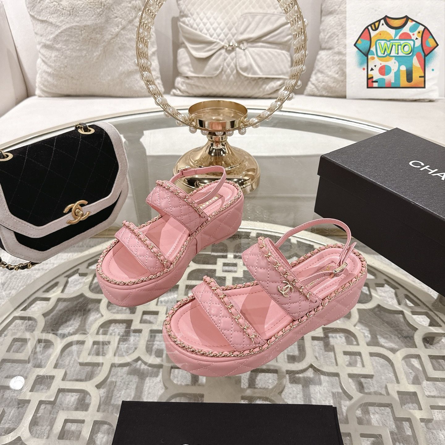 CHANEL シャネル 25SS 菱格チェーン スリッパ08-1 - メルカリ