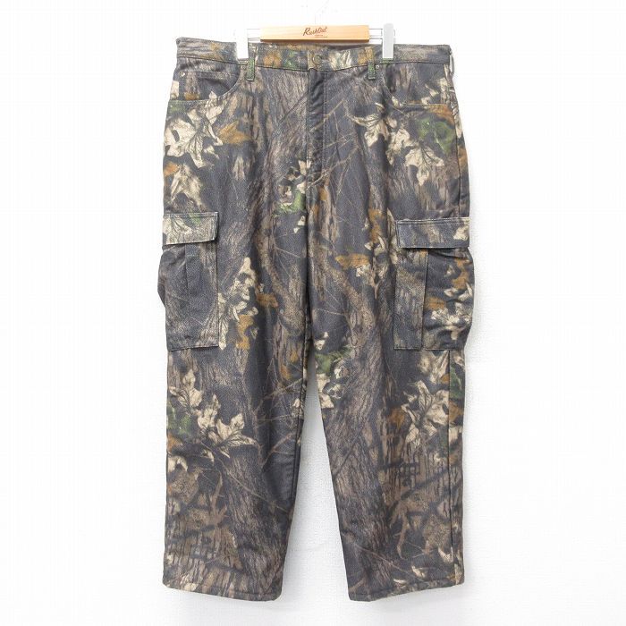 W39/古着 カベラス ハンティング カーゴ パンツ メンズ 00s モッシーオーク シンサレート 茶他 ブラウン 迷彩 内側キルティング 24oct09 中