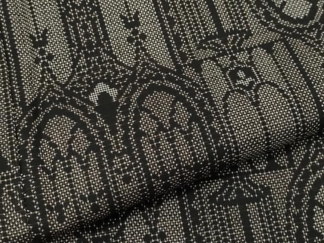 平和屋着物○本場大島紬 7マルキ 西洋風景文 正絹 逸品 CAAW3836vf 平和屋