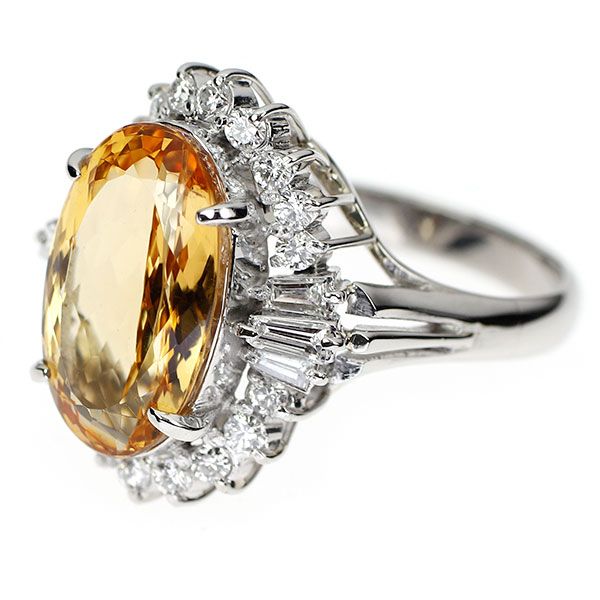インペリアルトパーズダイヤモンドリング インペリアルトパーズ ダイヤモンドリング ITZ 1.05ct D 0.45ct