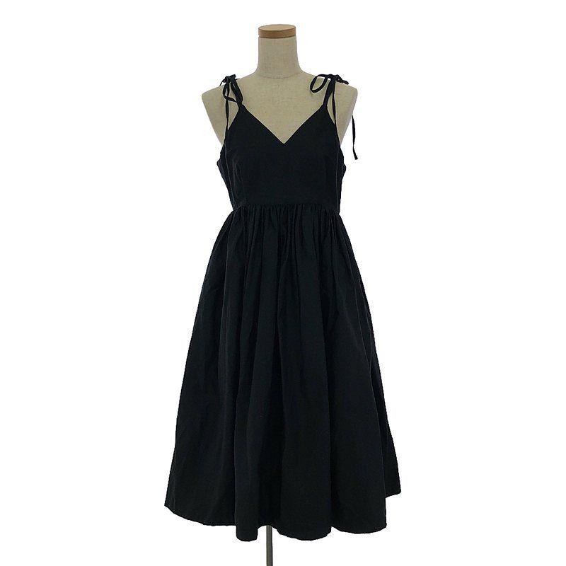 美品⭐️foufou gather camisole dress ブラック 0 ≪通常販売≫【THE DRESS #42】gather camisole dress（ギャザー