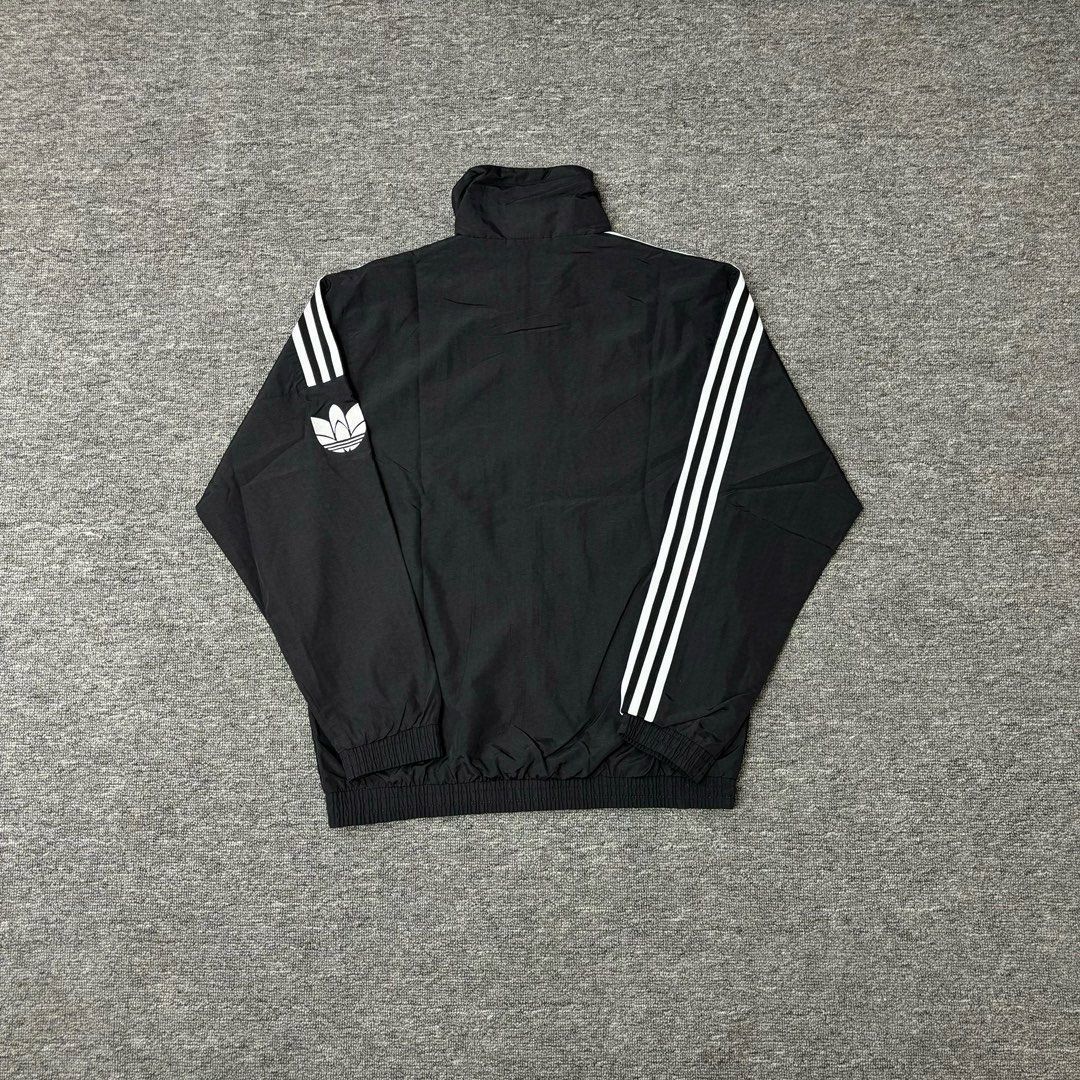 3000 アディダスオリジナルス　ジャケット　ブルゾン　刺繍　ロゴ　ゆるだぼ　黒 本日限定特価】adidas Originals メンズ ジャケット スリー