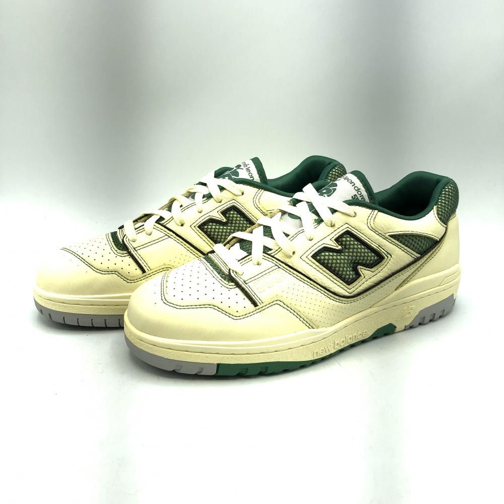 中古】New Balance BB550AY1 スニーカー クリーム グリーン サイズ28cm  