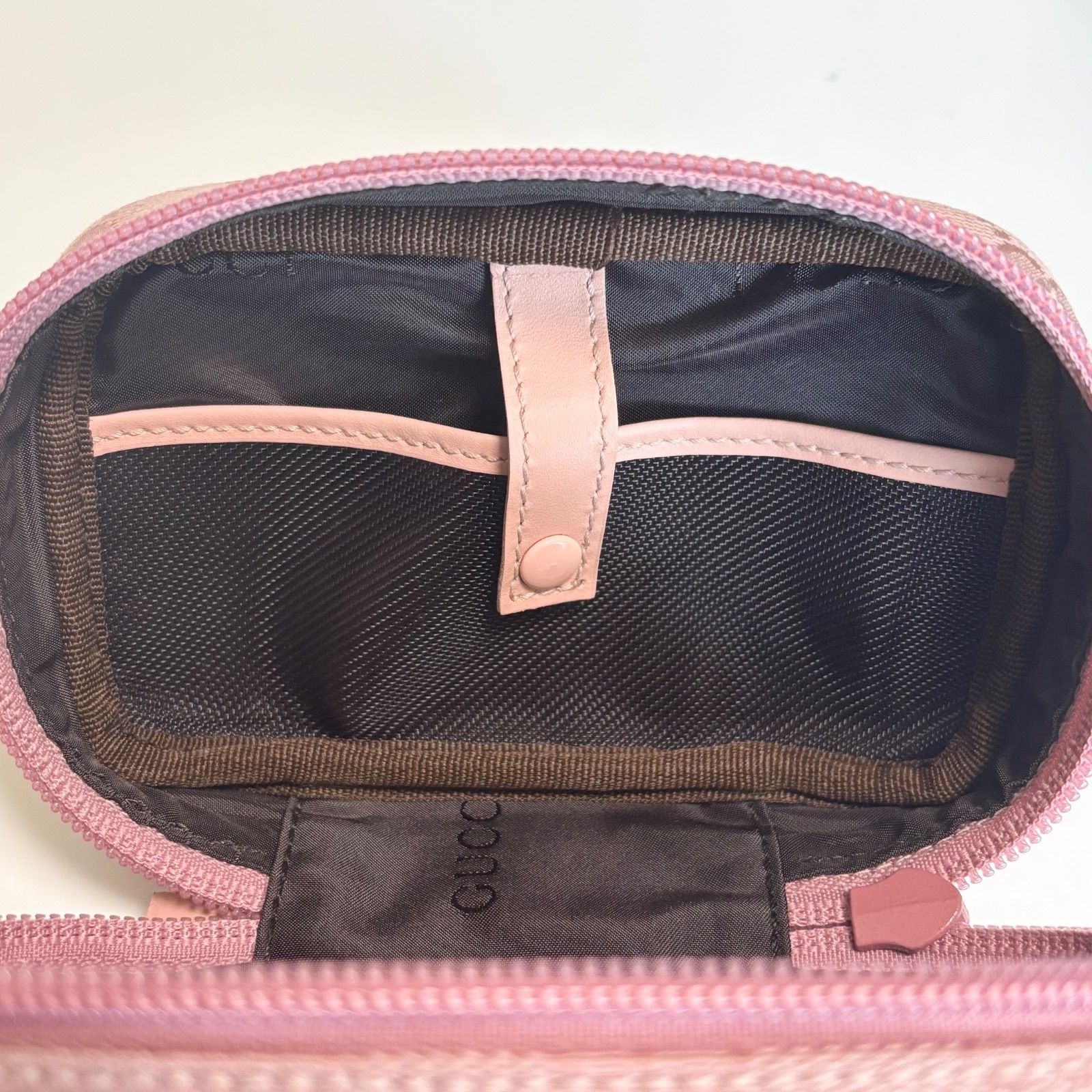 送料無料】GUCCI/グッチ/ミニバニティバッグ/キャンバスメイクポーチ