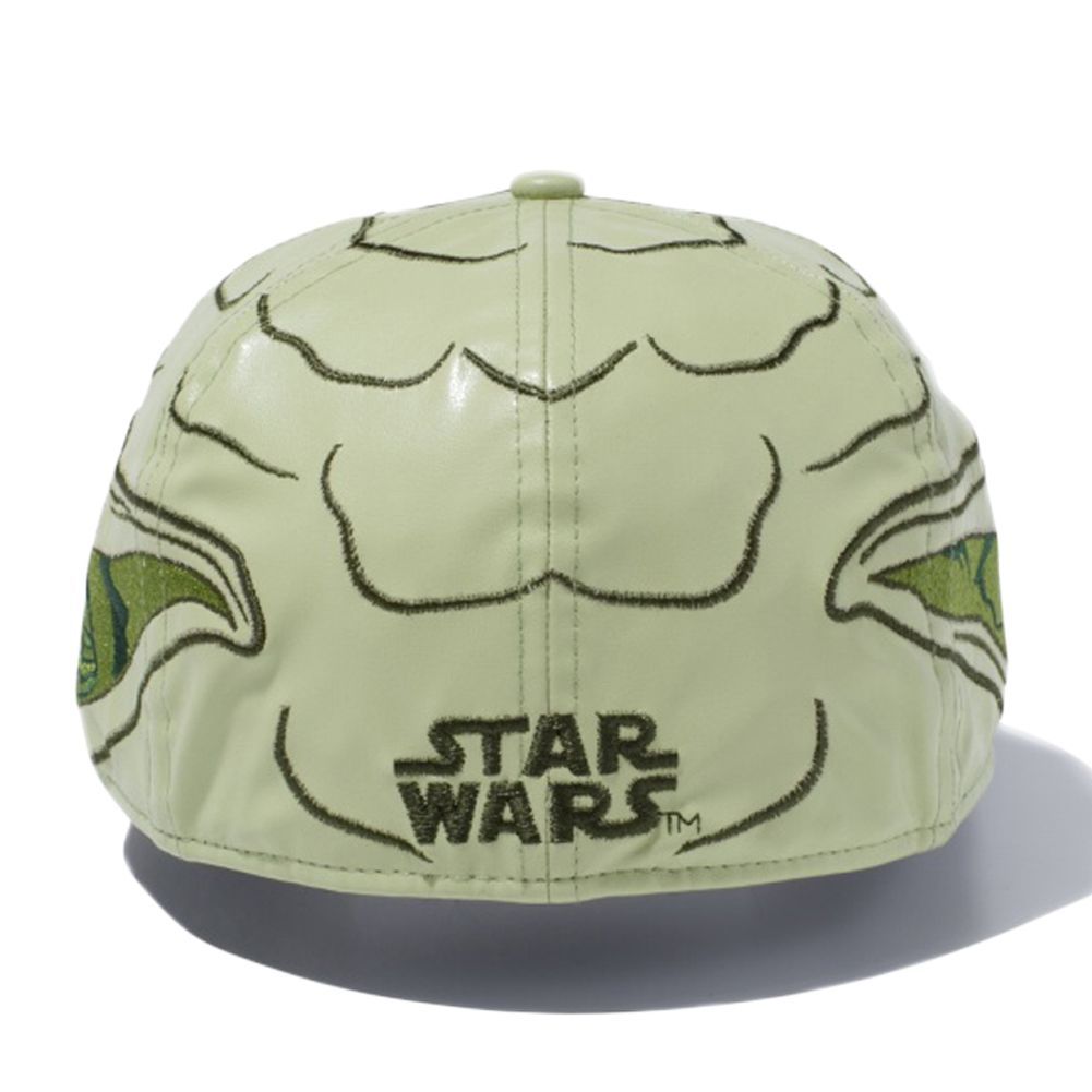 スターウォーズ×ニューエラ 5950キッズ キャップ オールオーバー ヨーダ グリーンシンセティックレザー ブラウンシンセティックスエード キャラクターカラー フィールドグリーン キャップ 0 キッズ ERA(ニューエラ)の「ニューエラ DARTH VADER