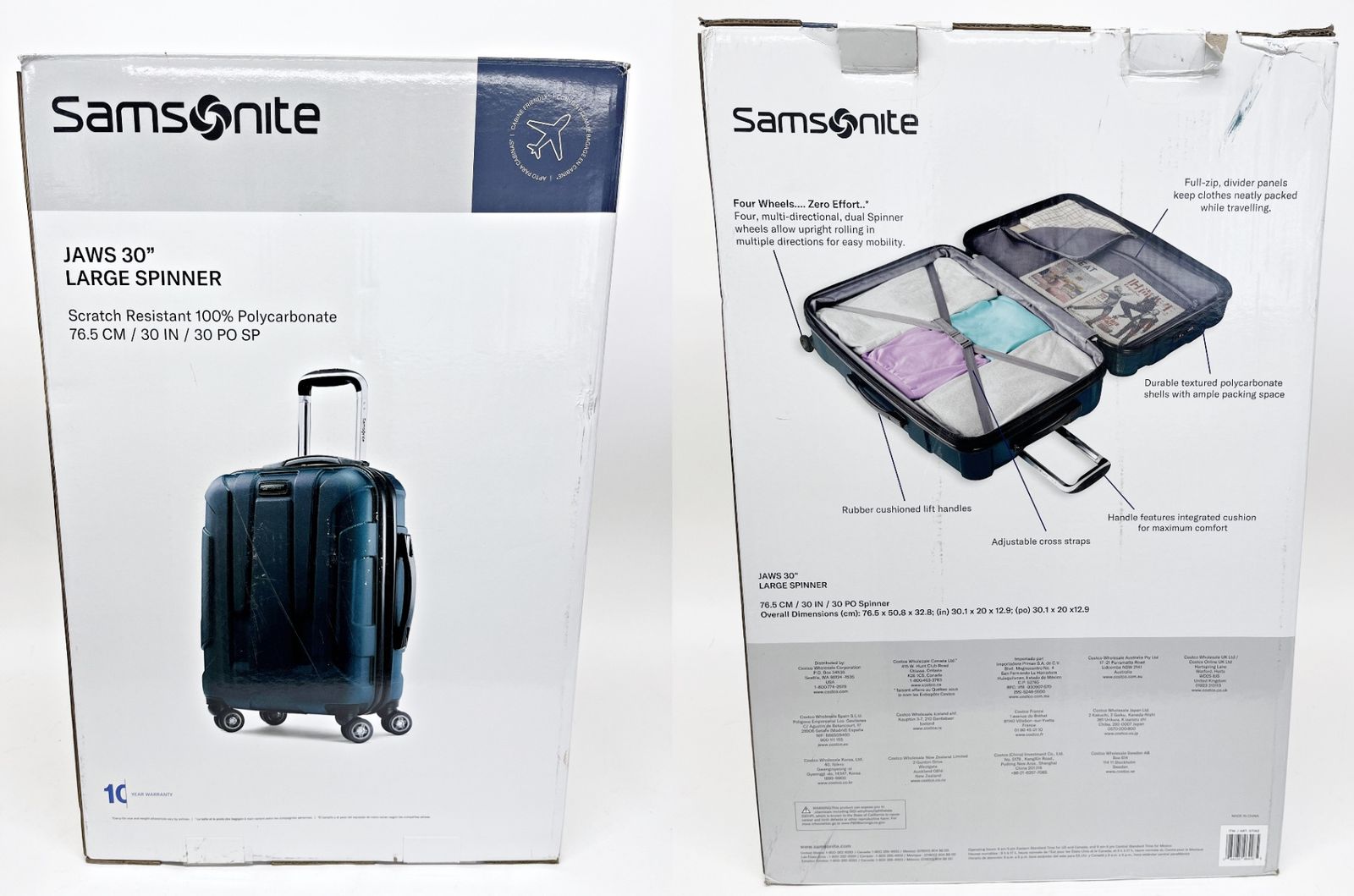 サムソナイト ジョーズスーツケース ティール TSAロック 116L キャリー