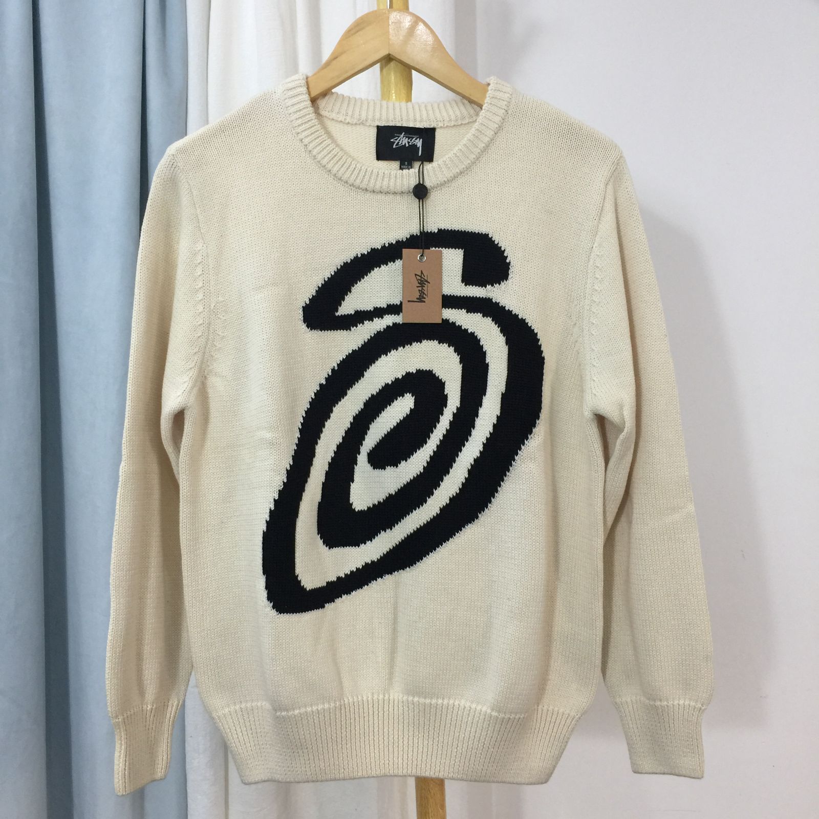 STUSSY CURLY SWEATER ニットセーター Lサイズ - メルカリ