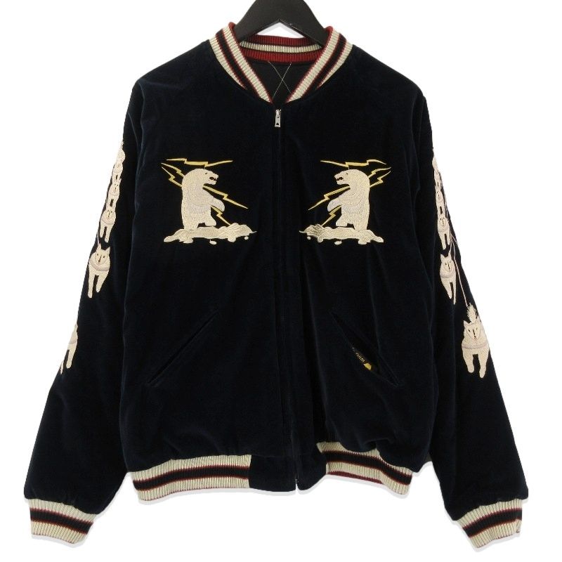 TAYLOR TOYO テーラー東洋 リバーシブル スーべニアジャケット TT15544 Mid 1950s Style Velveteen ネイビー ブラック L 71013860