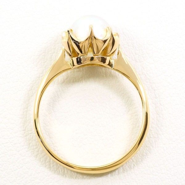 K18YG リング ring 指輪 11号 パール 真珠 約7mm 総重量約3.4g