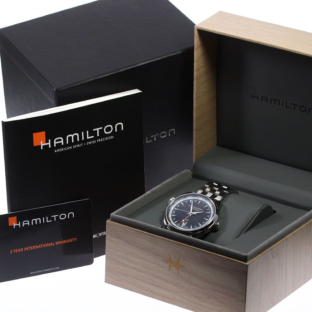 ハミルトン HAMILTON H326950 ジャズマスタ－GMT デイト 自動巻き 