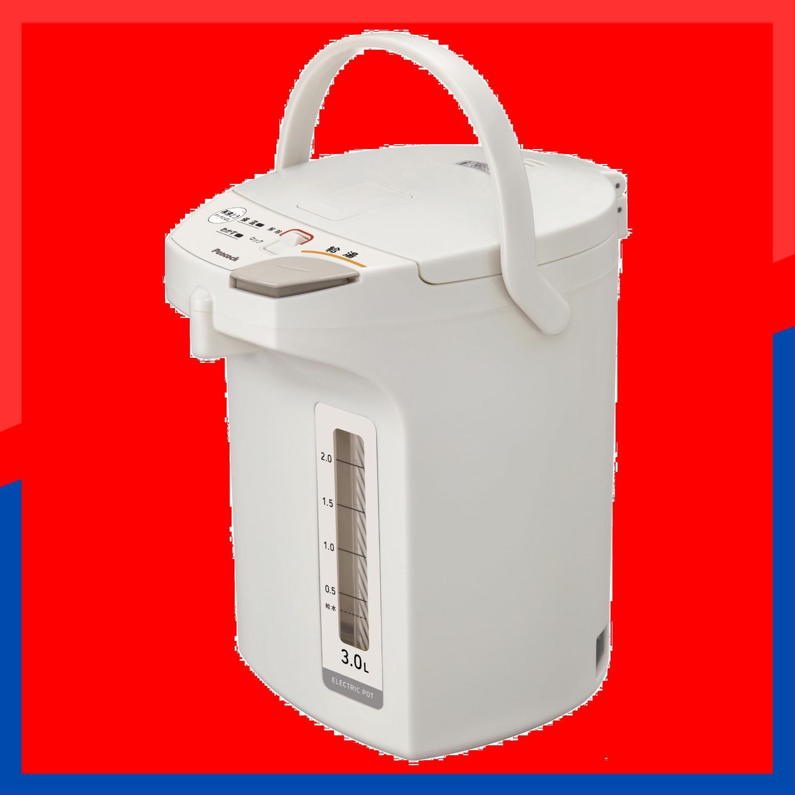 商品 ピーコック魔法瓶 電気ポット 3L 省エネ 節約 湯沸かし ポット 保温ポット 再沸騰 カルキとばし機能付き 湯沸かしポットライトグレー WMS-30 HL