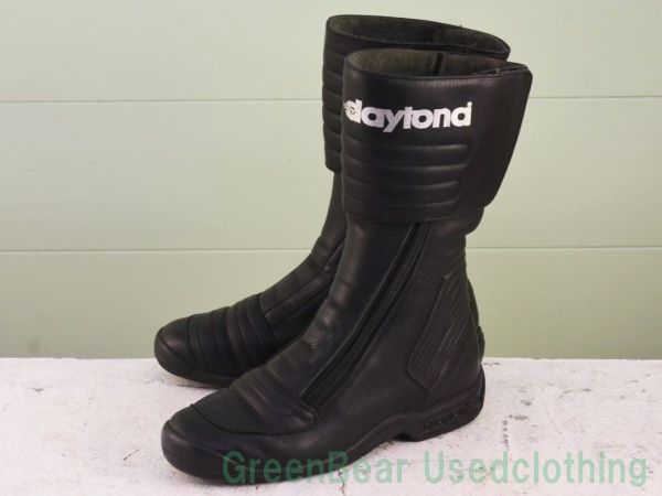 W958 ドイツ製 Daytona ビンテージ バイクブーツ 黒 レディース 24cmくらい