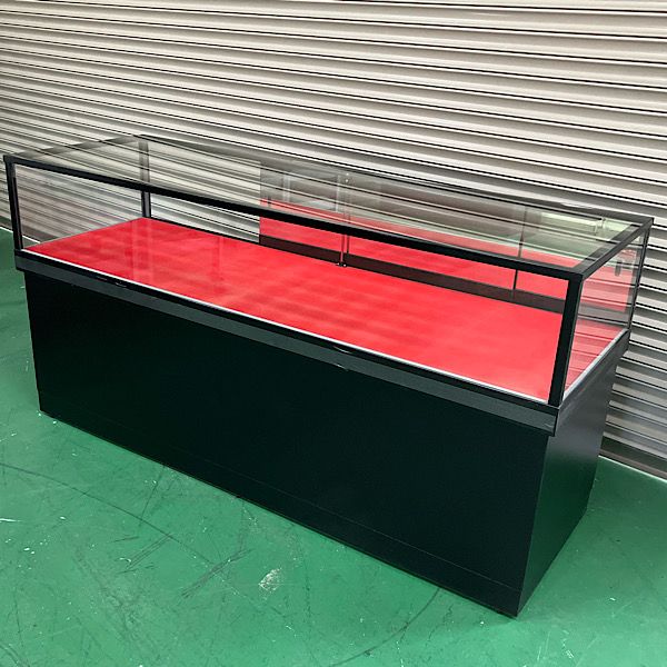引取 大阪吹田 日本アルミ ガラスショーケース 幅1800mm 店舗用 展示