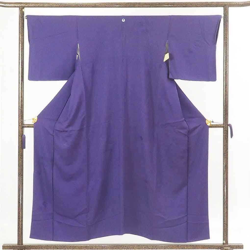 低価2024着物 袷 薄紫 藤色 正絹 訪問着 着物・浴衣