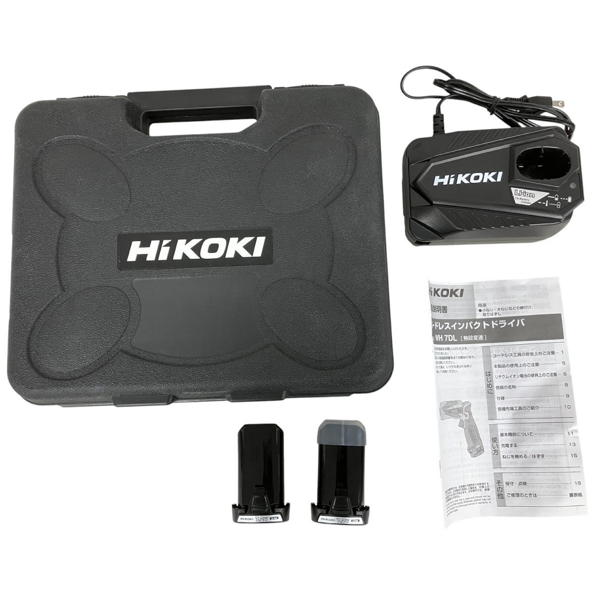 HiKOKI WH7DL 2LCSK 7.2Vコードレス インパクト ドライバ ハイコーキ 電動工具 良好 K10550025
